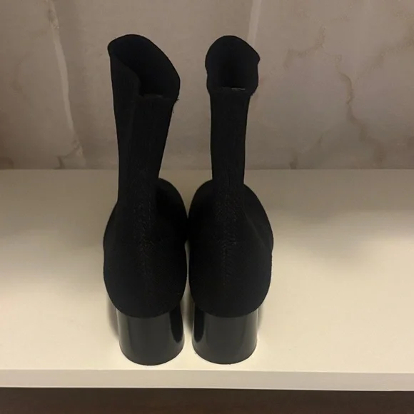 Vince Black Stretch-Knit Sock Booties - Picture 2 of 4